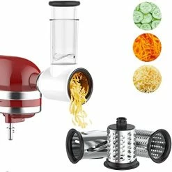 Hot Sale 🎁 Slicer Shredder Attachment For Kitchenaid Stand Mixer, Cofun Shredder Accessories,Kitchen Aid Mixer Assecories For Kitchenaid Mixer, Cheese Grater Attachment For Kitchenaid With 3 Blades White 🔥 -Small Appliance Parts Shop 41mREiThjSL. AC