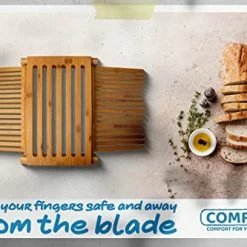 Deals 💯 Comfify Bamboo Bread Slicer For Homemade Bread Loaf – Wooden Bread Cutting Board With Crumble Holder – Foldable, Adjustable And Compact Loaf Cutter – Thin Or Thick Slices 🧨 -Small Appliance Parts Shop 41nwPF9WMCL