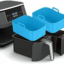 Cheap 🛒 2pcs Air Fryer Silicone Pot For Ninja Foodi Dual DZ201 | Reusable Silicone Air Fryer Liner | Rectangle Air Fryer Basket For Ninja 8 QT Air Fryer | Easy Cleaning Food Safe Air Fryer Accessories (Gray) 🎁 -Small Appliance Parts Shop 41tAQ9vmhmL. AC