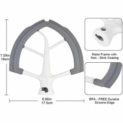 Deals 🥰 Roabertic Flex Edge Beater For KitchenAid Bowl-Lift Stand Mixer - 6 Quart Flat Beater Paddle With Flexible Silicone Edges ❤️ -Small Appliance Parts Shop 41tKSKyIeiL