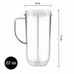 Coupon ✔️ QT Tall 22oz Replacement Part Cup Mug With Handle Compatible With 250w Magic Bullet On-The-Go Mug 😍 -Small Appliance Parts Shop 41wLHToknrL