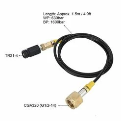 Best Pirce 🧨 Soda Maker Tank Direct Adapter，1.5M G1/2-14 Cga320 Co2 Tank Adapter Soda Hose Kit Accessories For Sodastream For Home Office Enjoy Soda At Home 👍 -Small Appliance Parts Shop 41xKpRv282L