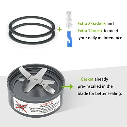 Best Sale 😉 4 Pieces Blender Accessories Fit For Original Nutribullet Replacement Parts 600 Watt 900 Series Pro Extractor Blade For Nutri Bullet Replacer Blade Nb-101b With Rubber Gaskets ✨ 4 Best Sale 😉 4 Pieces Blender Accessories Fit For Original Nutribullet Replacement Parts 600 Watt 900 Series Pro Extractor Blade For Nutri Bullet Replacer Blade Nb-101b With Rubber Gaskets ✨ - Image 2