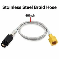 Budget 🛒 KAKSEY Upgraded Soda Machine Co2 Adapter With 40 Inch High Pressure Stainless Steel External Hose, CGA320 Co2 Tank Direct Adapter To TR21-4 G1/2 Soda Water Machine ⌛ -Small Appliance Parts Shop 41xqtioA3VL