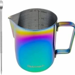 Best deal π€© GLOBOTECH Milk Frothing Pitcher Latte Cup - Stainless Steel Pitcher Latte Art Espresso Machine Accessories Steaming Pitcher Cappuccino Coffee Milk Frother Cups 12 Oz (350ml)β¦ 02 Blue β 23 Best deal π€© GLOBOTECH Milk Frothing Pitcher Latte Cup - Stainless Steel Pitcher Latte Art Espresso Machine Accessories Steaming Pitcher Cappuccino Coffee Milk Frother Cups 12 Oz (350ml)β¦ 02 Blue β -Small Appliance Parts Shop 41xwPtWOTLL. AC