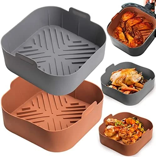 Wholesale ✨ Silicone Air Fryer Basket Liners Square - 2Pcs Reusable Air Fryer Silicone Pots For Food Safe Air Fryers Oven Accessories(8.1 Inch) 8 Inch-square ❤️ 9 Wholesale ✨ Silicone Air Fryer Basket Liners Square - 2Pcs Reusable Air Fryer Silicone Pots For Food Safe Air Fryers Oven Accessories(8.1 Inch) 8 Inch-square ❤️ - Image 7