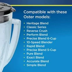 Top 10 👍 Oster Blender 6-Cup Glass Jar, Lid, Black And Clea 🎉 7 Top 10 👍 Oster Blender 6-Cup Glass Jar, Lid, Black And Clea 🎉 -Small Appliance Parts Shop 511ilzO8RFL