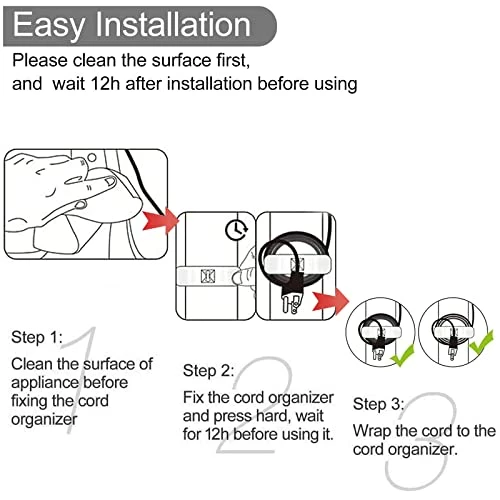 Best Pirce 🔥 6 Pcs Cord Organizer For Appliances,Kitchen Appliance Cord Winder Cord Holder Cord Management,Cord Wrapper For Appliance Cord Organizer Stick On Stand Mixers, Coffee Maker, Air Fryer,Etc 😀 5 Best Pirce 🔥 6 Pcs Cord Organizer For Appliances,Kitchen Appliance Cord Winder Cord Holder Cord Management,Cord Wrapper For Appliance Cord Organizer Stick On Stand Mixers, Coffee Maker, Air Fryer,Etc 😀 - Image 3