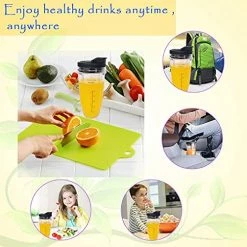 Coupon 😍 Replacement 24oz Nutri Ninja Blender Cup With Sip & Seal Lid For BL450 BL454 BL456 BL480 BL482 BL640 BL642 BL682 BN751 BN801 Foodi SS101 SS351 SS401 Ninja Blender Auto IQ Blade, 2-Pack 🛒 -Small Appliance Parts Shop 512M7LzIxOL