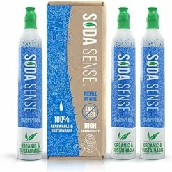 New 😀 Soda Sense Eco-Friendly 60L CO2 Cylinder For Sodastream + $15 Amazon Gift Card W/Refill, Refilled In USA, 14.5 Oz [NOT FOR ART & TERRA] No Late Fees Exchange, Carbonator Cartridge Gas Canister 2 Pack 👍 -Small Appliance Parts Shop 513WXaPkl9L. AC