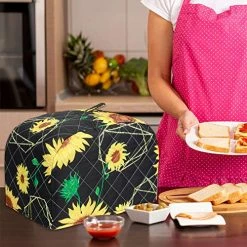 New 🤩 QCWN 2-Slice Toaster Cover,Bread Toaster Oven Dustproof Cover,Waterproof Kitchen Small Appliance Cover Kitchen Broiler Appliance Organizer Bag Anti Fingerprint Protection For 👩 Woman Gift-Top Handle Design (Sunflower) 😀 -Small Appliance Parts Shop 513e2CpRGmL