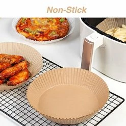 Flash Sale 🧨 Ailun Air Fryer Disposable Paper Liners, 100PCS Non-Stick Air Fryer Parchment Liner, Oil Resistant, Waterproof, Food Grade Baking Paper For 2-5 QT Air Fryer Baking Roasting Microwave 6.5inch 🌟 -Small Appliance Parts Shop 513t7n6Q1lL