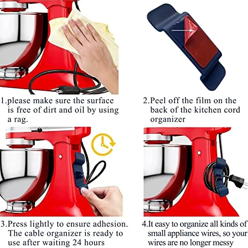 Outlet π FOMAJI Can Be Used For Wire Organizers That Stick To Kitchen Utensils, Wire Packs For Small Appliances, Blenders, Coffee Makers, Pressure Cookers And Air Fryers (6Pcs) π 5 Outlet π FOMAJI Can Be Used For Wire Organizers That Stick To Kitchen Utensils, Wire Packs For Small Appliances, Blenders, Coffee Makers, Pressure Cookers And Air Fryers (6Pcs) π - Image 4