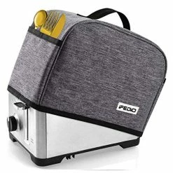 Coupon 😍 IFedio 2 Slice Toaster Cover With Two Pockets For Storing Knife,Grey 👍