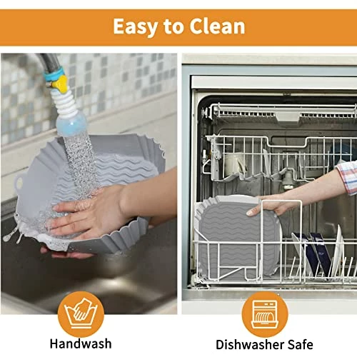 Deals βοΈ OUTXE 2-Pack Square Silicone Air Fryer Liners 8 Inch For 4 To 7 QT Reusable Air Fryer Pot Air Fryer Inserts For Oven Microwave Accessories (Grey+Pink) π 4 Deals βοΈ OUTXE 2-Pack Square Silicone Air Fryer Liners 8 Inch For 4 To 7 QT Reusable Air Fryer Pot Air Fryer Inserts For Oven Microwave Accessories (Grey+Pink) π - Image 2