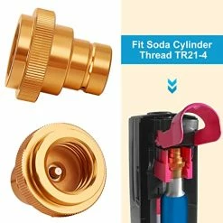Flash Sale ✔️ HK Quick Adapter For CO2 Soda Water Bubbler For Terra/Art/DUO Sparkling Water Maker, Connecting Original Blue CO2 Cylinder With TR21-4 Male Thread Soda Maker Valve Refill Accessories 😀