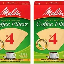 Best Pirce ⭐ Melitta #4 Coffee Filters, Natural Brown, 2 Pack Of 100 Filters ✔️ -Small Appliance Parts Shop 519xsJ5ve5L. AC