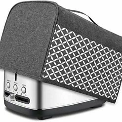 Cheap 💯 Yarwo 4 Slice Toaster Cover With Pockets And Top Handle, Nylon Toaster Cover Fits For Most 4 Slice Long Slot Toasters, Gray With A ⭐ -Small Appliance Parts Shop 519zaXLmejL. AC