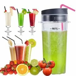 Budget 😀 ABTER 16oz Blender Cup Set For Ninja Replacement Parts Single Serve Blender Cup With Lids Set For BL770 BL780 BL660 BL740 BL810 Nutri Ninja Series Blenders (2-pack) 🛒 -Small Appliance Parts Shop 51AQ7DqP5DL