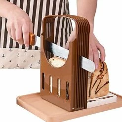 Discount ✨ TCOTBE Bread Slicer, Bread Bake Bread Slicer Cutter, Foldable Bread Slicer Compact Bread Slicing Guide,Kitchen Accessories,Bread Machine Bread Maker For Homemade Bread Bagel Loaf Sandwich ⭐