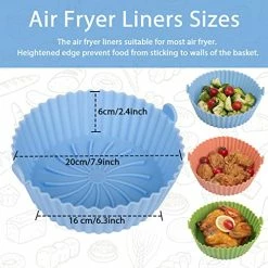 Outlet โญ Loveuing Air Fryer Silicone Liners - Reusable Non-stick Air Fryer Silicone Pot Liner Compatible With COSORI Air Fryer Basket Accessories, Fit 3-6 Qt Gr ๐ 16 Outlet โญ Loveuing Air Fryer Silicone Liners - Reusable Non-stick Air Fryer Silicone Pot Liner Compatible With COSORI Air Fryer Basket Accessories, Fit 3-6 Qt Gr ๐ -Small Appliance Parts Shop 51BjZwaVULL
