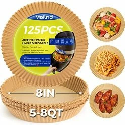Hot Sale ✔️ Vailnd Air Fryer Paper Liners Disposable: 100pcs Oil Proof Parchment Sheets Round, Airfryer Paper Basket Bowl Liner For Baking Cooking Food 125pcs-natur ✔️ -Small Appliance Parts Shop 51DjY4VJl7L. AC