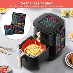 Best deal 🎁 Vyaji Air Fryer Silicone Liners & Air Fryer Magnetic Cheat Sheet, 3-6.8Qt Non-Stick Liners, Heat-Resistant And Easy To Clean, Air Fryer Silicone Pot For Air Fryer, Baking Roasting Microwave(8 Inch) 1+1set 💯 -Small Appliance Parts Shop 51Dm7yPvCQL
