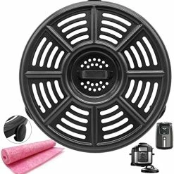 Cheapest 👍 GXF Air Fryer Grill Pan For Ninja Air Fryers, 8.2 IN Premium Round Grill Plate Tray Replacement Parts With Rubber Bumpers For Ninja Foodi, Non-Stick, Dishwasher Safe 🎉 -Small Appliance Parts Shop 51EtenCiIBL. AC 2