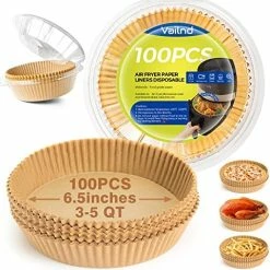 Hot Sale ✔️ Vailnd Air Fryer Paper Liners Disposable: 100pcs Oil Proof Parchment Sheets Round, Airfryer Paper Basket Bowl Liner For Baking Cooking Food 125pcs-natur ✔️ -Small Appliance Parts Shop 51GnPKljuKL. AC
