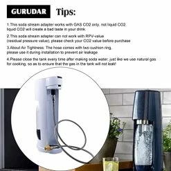 Budget π GURUDAR CO2 Tank CO2 Cylinder Direct Adapter With 60in Stainless Steel Hose, CGA320 To TR21-4 Carbonated Water Soda Maker Connector For SodaStream Fizzi One Touch Jet Aqua Fizz π 17 Budget π GURUDAR CO2 Tank CO2 Cylinder Direct Adapter With 60in Stainless Steel Hose, CGA320 To TR21-4 Carbonated Water Soda Maker Connector For SodaStream Fizzi One Touch Jet Aqua Fizz π -Small Appliance Parts Shop 51HqChTZYkL