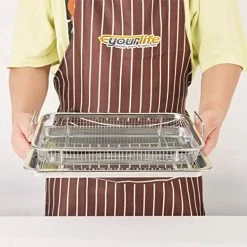 Hot Sale 🛒 Eyourlife 2 Piece Stainless Steel Air Fryer Basket For Oven, 12.8 X 9.6 Inch Crisper Tray And Basket For Oven, Oven Air Fry Mesh Basket Set, Air Fryer Oven Basket For Fries/Bacon/Chicken(Silver) 🎁 -Small Appliance Parts Shop 51ILIAKdo0L