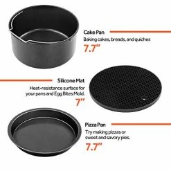 Best Sale 👍 COSORI Air Fryer Accessories, Set Of 6 Fit For Most 5.8Qt And Larger Oven Cake & Pizza Pan, Metal Holder, Skewer Rack & Skewers, Etc, BPA Free, Nonstick 🧥 Coating, Dishwasher Safe, Black 👍 13 Best Sale 👍 COSORI Air Fryer Accessories, Set Of 6 Fit For Most 5.8Qt And Larger Oven Cake & Pizza Pan, Metal Holder, Skewer Rack & Skewers, Etc, BPA Free, Nonstick 🧥 Coating, Dishwasher Safe, Black 👍 -Small Appliance Parts Shop 51JYxg7frLL