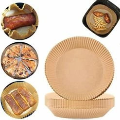 Best Pirce 🎁 PADIMAT Air Fryer Disposable Paper Liner - 50PCS 7.9In Square Non-Stick Insert Parchment Paper Liners, Oil-proof, Water-proof Cooking Baking Roasting Filter Sheet For Airfryer Basket, Microwave, Oven, Dryer Natural-square 🔥 -Small Appliance Parts Shop 51K79bHN rL. AC