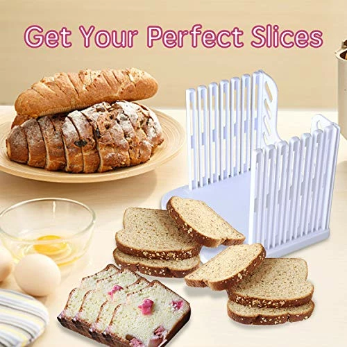 Brand new 👍 Akamino Bread Slicer, Bread Slicers For Homemade Bread, Folding And Adjustable Thicknesses Bread Cutter(White) 💯 8 Brand new 👍 Akamino Bread Slicer, Bread Slicers For Homemade Bread, Folding And Adjustable Thicknesses Bread Cutter(White) 💯 - Image 6