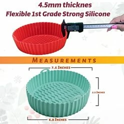 Cheap 🤩 MJ MarkoJo MarkoJo 3PCS 7.5 Inch Air Fryer Liners Silicone - Microwave Oven Bowl - Eco-Friendly- Reusable - Recyclable - BPA-free, Heat Resistant, Nonstick, And Easy Cleaning - Kitchen Gadgets Must Have Foodie Blue, Red, And Green 👍 -Small Appliance Parts Shop 51MUVL1T6uL