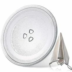 New 😉 MFJUNS 9.6" / 24.5cm Microwave Glass Plate - Microwave Glass Turntable Plate Replacement - For Fits Virtually All Small Microwaves, Microwave Glass Tray - Dishwasher Safe 👍