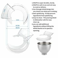 New π₯° Pouring Shield For KitchenAid 4.5 Mixers - Replace KN1PS Pouring Shield Mixers Parts & Accessories β 8 New π₯° Pouring Shield For KitchenAid 4.5 Mixers - Replace KN1PS Pouring Shield Mixers Parts & Accessories β -Small Appliance Parts Shop 51N629g3BES