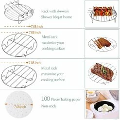Budget 🎉 Koniginee Air Fryer Accessories Durable 7-Inch 14-Pcs Set Compatible With Power XL Air Fryer Pan Air Fryer Replacement Parts Luxurious Oven Accessories 🥰 -Small Appliance Parts Shop 51Nw3vfKH3L