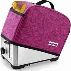 Coupon 😍 IFedio 2 Slice Toaster Cover With Two Pockets For Storing Knife,Grey 👍 -Small Appliance Parts Shop 51OHZTxyzBL. AC