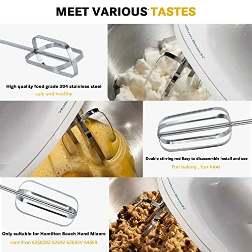 Best deal β¨ Yianteng Hand Mixer Beaters For Hamilton Beach Hand Mixers,for Hamilton Beach Mixer Parts, Hand Mixer Attachment Replacement Compatible With Hamilton 62682RZ 62692 62695V 64699, Dishwasher Safe π 4 Best deal β¨ Yianteng Hand Mixer Beaters For Hamilton Beach Hand Mixers,for Hamilton Beach Mixer Parts, Hand Mixer Attachment Replacement Compatible With Hamilton 62682RZ 62692 62695V 64699, Dishwasher Safe π - Image 2