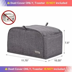 Wholesale π HOMEST 4 Slice Toaster Cover With Pockets, Can Hold Jam Spreader Knife & Toaster Tongs, Dust And Fingerprint Protection, Machine Washable, Grey(Cover Only) π 12 Wholesale π HOMEST 4 Slice Toaster Cover With Pockets, Can Hold Jam Spreader Knife & Toaster Tongs, Dust And Fingerprint Protection, Machine Washable, Grey(Cover Only) π -Small Appliance Parts Shop 51PM9vO4VzL