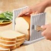 Best Pirce 🔥 ORIONE Adjustable Toast Slicer Toast Cutting Guide For Homemade Bread, Plastic Bread Slicer Loaf For Slicing Bread Foldable Kitchen Baking Tools (White) 👏