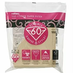 Best Pirce 🥰 Hario V60 Paper Coffee Filters Single Use Pour Over Cone Filters Size 02, Natural, 100 Count 💯