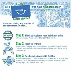 New 😀 Soda Sense Eco-Friendly 60L CO2 Cylinder For Sodastream + $15 Amazon Gift Card W/Refill, Refilled In USA, 14.5 Oz [NOT FOR ART & TERRA] No Late Fees Exchange, Carbonator Cartridge Gas Canister 2 Pack 👍 -Small Appliance Parts Shop 51PuU2DXp9L