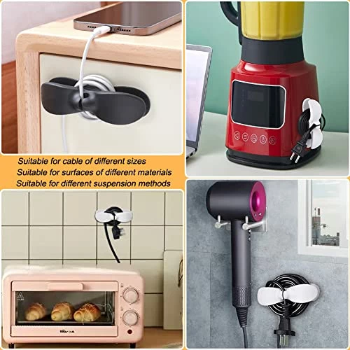 Cheapest 😀 SisBroo Cord Organizer For Appliances, 4PCS Kitchen Appliance Cord Winder Cable Organizer, Cord Holder Cord Wrapper For Appliances Stick On Pressure Cooker, Mixer, Blender, Coffee Maker, Air Fryer White*3+gray*3+black*4 👍 8 Cheapest 😀 SisBroo Cord Organizer For Appliances, 4PCS Kitchen Appliance Cord Winder Cable Organizer, Cord Holder Cord Wrapper For Appliances Stick On Pressure Cooker, Mixer, Blender, Coffee Maker, Air Fryer White*3+gray*3+black*4 👍 - Image 6