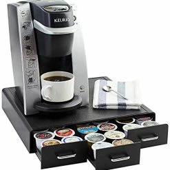 Cheapest ⌛ Amazon Basics Coffee Pod Storage Drawer For K-Cup Pods, 36 Pod Capacity, Black ✨