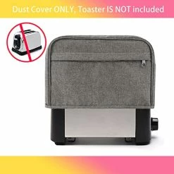Deals 😀 2 Slice Toaster Cover, Toaster Bags With Pockets, Bread Toaster Oven Dustproof Cover, Toaster Storage Bag, Appliance Covers For Kitchen Small Appliance, Fingerprint Protection, Gift For 👩 Women (S, Grey) ⌛ -Small Appliance Parts Shop 51SpeBCdUYL