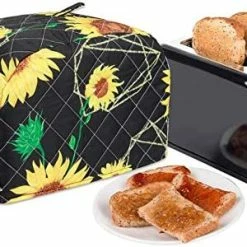 New 🤩 QCWN 2-Slice Toaster Cover,Bread Toaster Oven Dustproof Cover,Waterproof Kitchen Small Appliance Cover Kitchen Broiler Appliance Organizer Bag Anti Fingerprint Protection For 👩 Woman Gift-Top Handle Design (Sunflower) 😀 -Small Appliance Parts Shop 51TZ4gTuJPL. AC