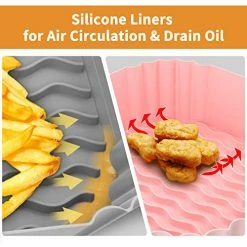 Deals βοΈ OUTXE 2-Pack Square Silicone Air Fryer Liners 8 Inch For 4 To 7 QT Reusable Air Fryer Pot Air Fryer Inserts For Oven Microwave Accessories (Grey+Pink) π 12 Deals βοΈ OUTXE 2-Pack Square Silicone Air Fryer Liners 8 Inch For 4 To 7 QT Reusable Air Fryer Pot Air Fryer Inserts For Oven Microwave Accessories (Grey+Pink) π -Small Appliance Parts Shop 51U4HnyaieL