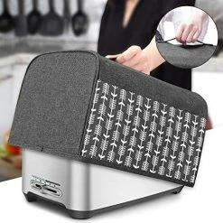 Cheap 💯 Yarwo 4 Slice Toaster Cover With Pockets And Top Handle, Nylon Toaster Cover Fits For Most 4 Slice Long Slot Toasters, Gray With A ⭐ -Small Appliance Parts Shop 51UmuDVNwAL